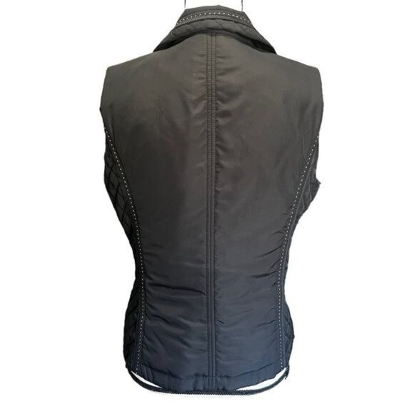 Coldwater Creek Womens Quilted Sleeveless Vest XS Black Polyester Fitted Style - Picture 2 of 9